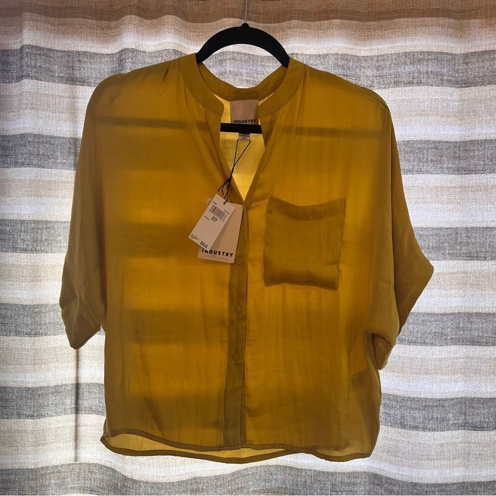 Industry Chartreuse Blouse Size‎ XS